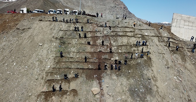 Hakkari'de bin fidan toprakla buluştu