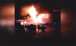 Trabzon’da balık fabrikasındaki yangın 2 saatte söndürüldü