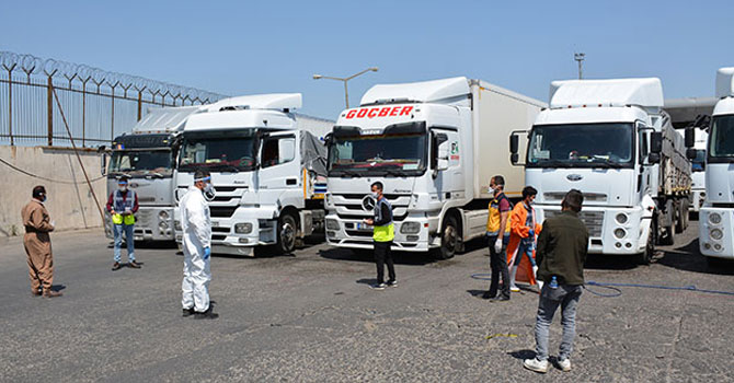 Habur Sınır Kapısı'nda 'temasız' formülle 83 bin araç giriş ve çıkış yaptı