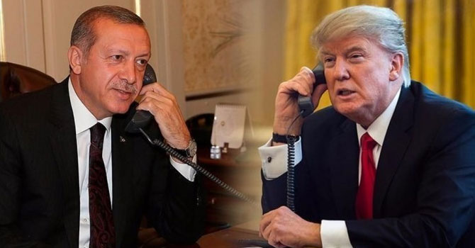 Erdoğan, Trump ile görüştü