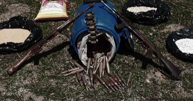 Kavaklı kırsalında silah ve mühimmat ele geçirildi