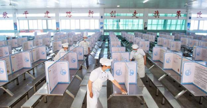 Hubei eyaletinde okullar kısmen açıldı