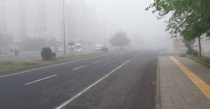 Diyarbakır’da sis etkisi