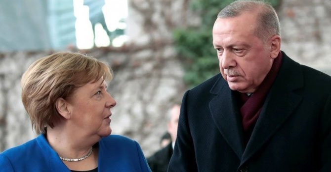 Cumhurbaşkanı Erdoğan, Merkel ile görüştü