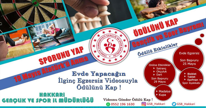 Hakkari Gençlik Spor İl Müdürlüğünden ödüllü yarışma