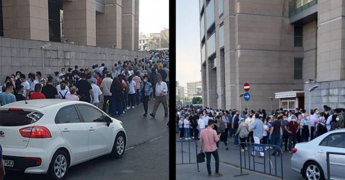 Duruşmalar başladı, sosyal mesafe hiçe sayıldı