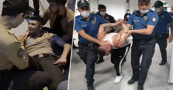 Önce bekçiyi ezdi, sonra polis memurunun ayağını kırdı