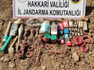 Yüksekova'da çok sayıda patlayıcı madde ele geçirildi