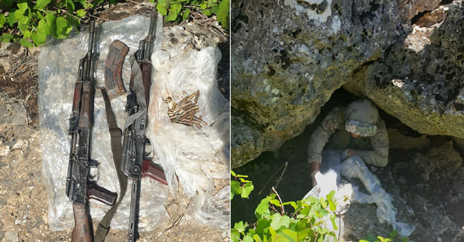 Kavaklı bölgesinde silah ve mühimmat ele geçirildi