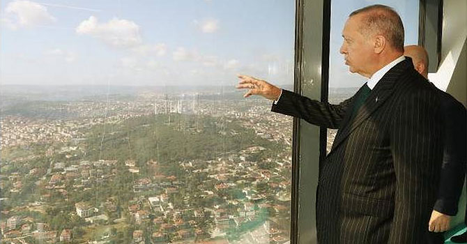 Cumhurbaşkanı Erdoğan Çamlıca Kulesi'ni inceledi