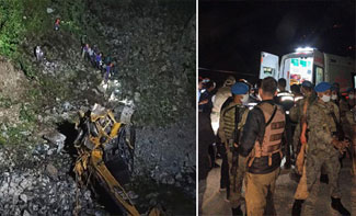 Gümüşhane'de yol yapımı sırasında heyelan: 2 ölü