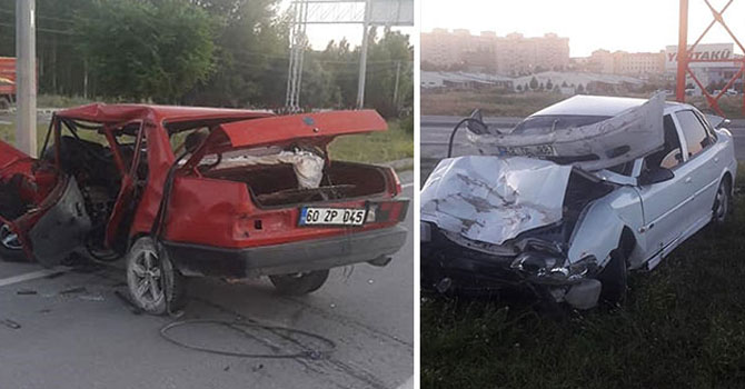 İki otomobil çarpıştı: 2 ölü, 2 yaralı