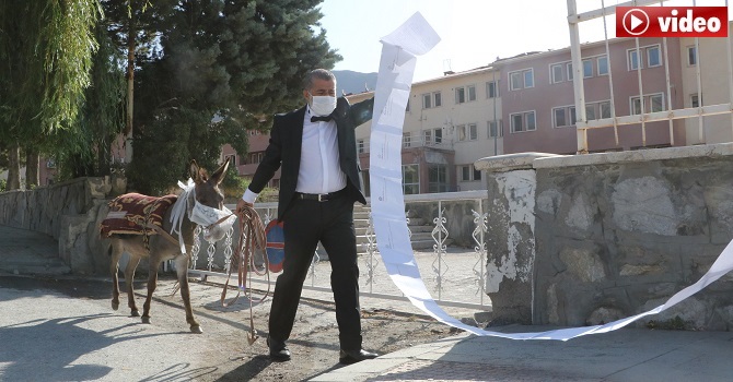 Hakkarili Aydın Aydın, Eşeği ile suç duyurusunda bulundu