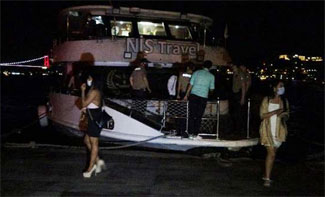 150 kişilik yat partisine polis baskını