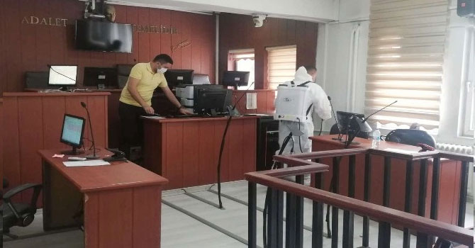 Hakkari Adliyesi dezenfekte edildi