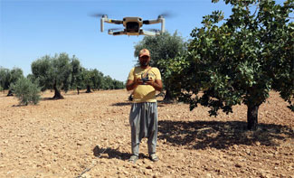 Antep fıstığı nöbetinde drone'lu dönem
