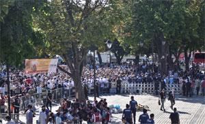 Ayasofya önünde yoğunluk