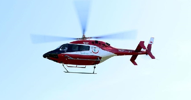 Hakkari'de Covid-19 hastası Helikopterle kurtarıldı