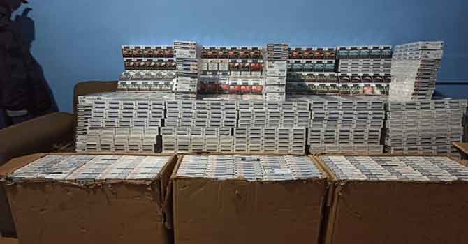 Şemdinli'de 5 bin 700 paket kaçak sigara ele geçirildi