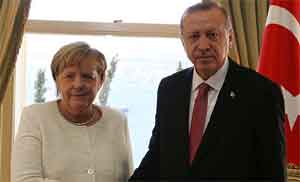 Cumhurbaşkanı Erdoğan, Almanya Başbakanı Merkel ile görüştü