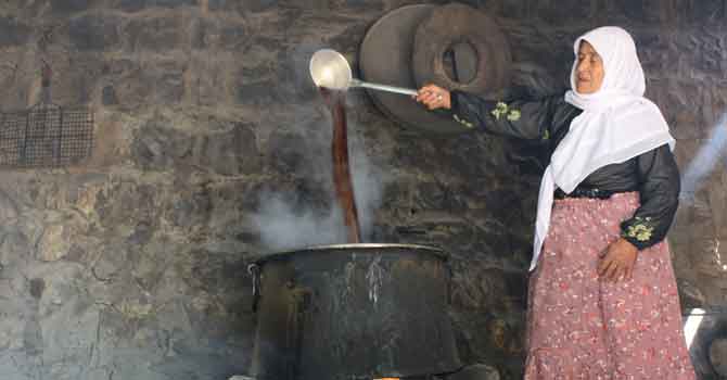 Şırnak'ın köylerinde pekmez zamanı!