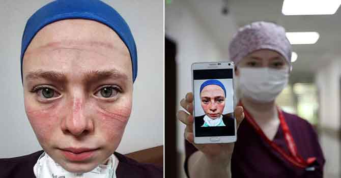 Yoğun bakım çalışma zorluğu yüzüne yansıyan Seher hemşireye övgü