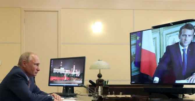 Putin ve Macron'dan Ermenistan ve Azerbaycan'a ateşkes çağrısı