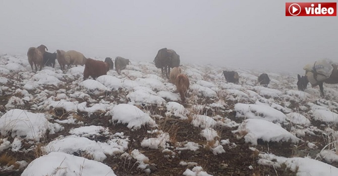 Hakkari-Van karayolunda Kar'a hazırlıksız yakalandılar