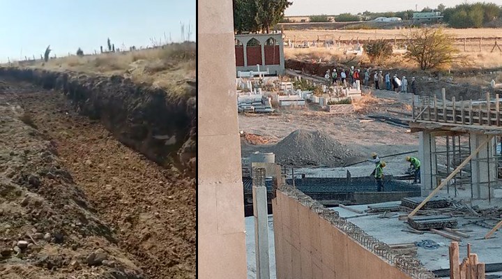 Menzil Tarikatı üç köyün ortak mezarlığından yol geçirdi