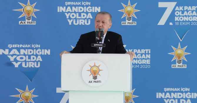 Cumhurbaşkanı Erdoğan Ak Parti Şırnak kongresinde konuştu