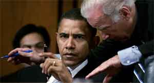 Obama, Biden için megafonla oy istedi