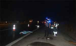 Yolun karşısına geçmek isterken, birçok aracın çarpmasıyla öldü