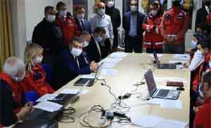 Bakan Koca, 112 Acil Komuta Merkezi'nde 