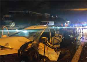 Basın Ekspres Yolu'nda feci kaza: 1'i ağır 3 yaralı