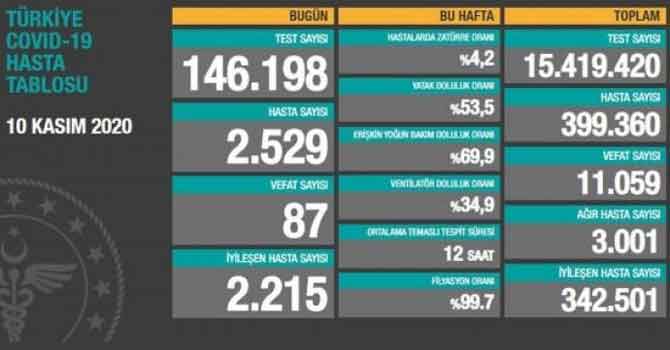 Kovid-19’dan toplam can kaybı 11 bini aştı
