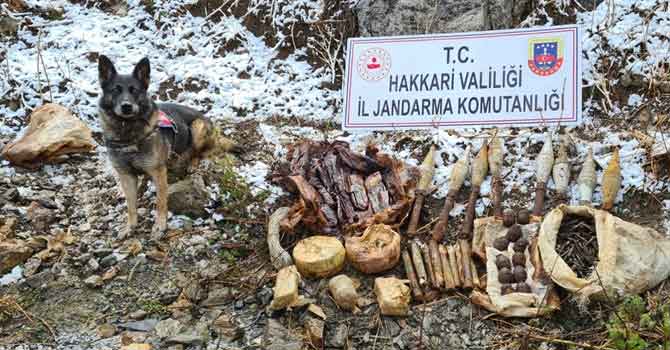 Yüksekova'da yüklü miktarda mühimmat ele geçirildi