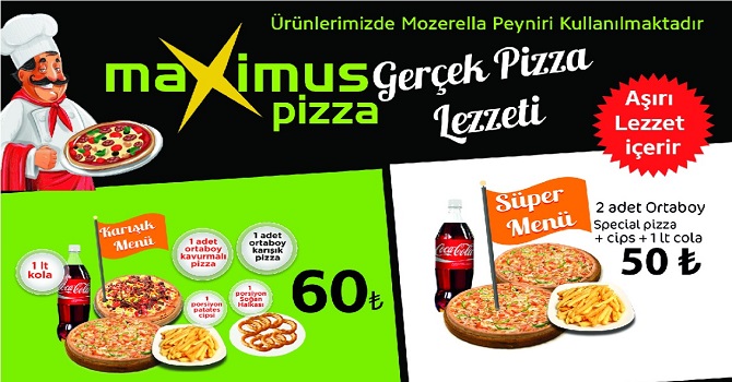 Maximus-Pizza kısıtlama gününde de açık!