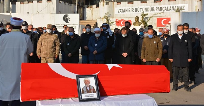 Şemdinli'de hayatını kaybeden Kore gazisine tören