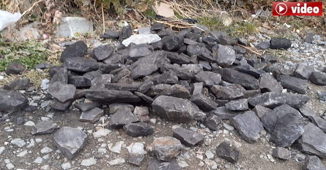 'Hakkari'de Kömür torbalarının içinde yine taş çıktı'