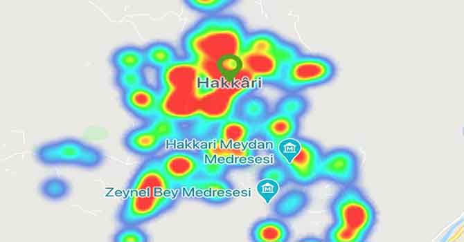 Hakkari merkez ve ilçeleri korona haritası