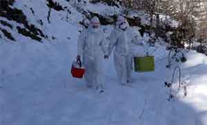 Filyasyon ekipleri karda da virüsün izini sürüyor