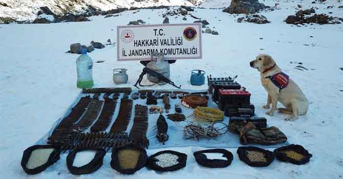Hakkari'de çok sayıda mühimmat ele geçirildi