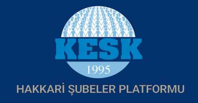 KESK Hakkari Şubesinin yeni yıl mesajı