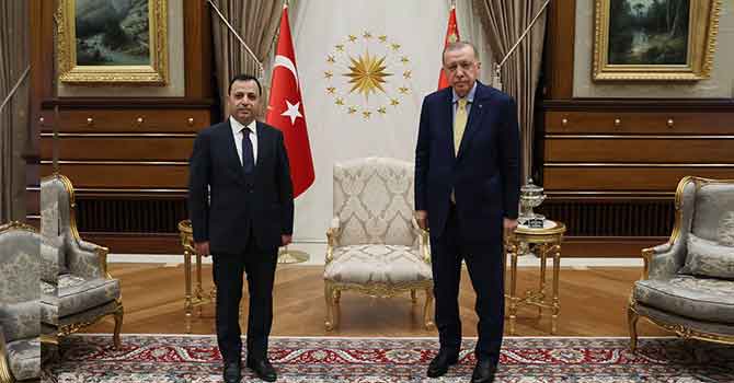 Cumhurbaşkanı Erdoğan, AYM Başkanı Arslan'ı kabul etti
