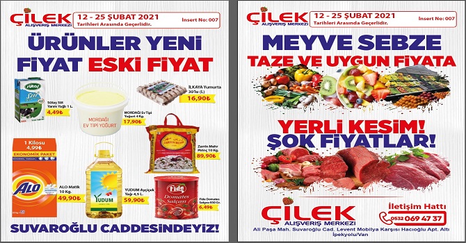 Çilek alışveriş merkezinde 'Ürünler yeni fiyat eski fiyat'