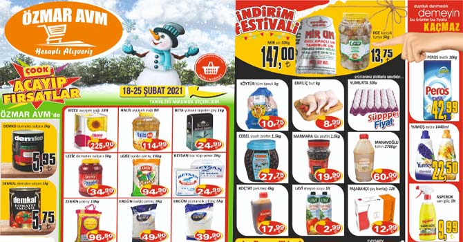 ÖZMAR Alışveriş Merkezinde süper indirimler!
