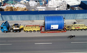 90 tekerlekli TIR, 147.5 tonluk yükünü 250 kilometre mesafeye 3 günde ulaştırdı