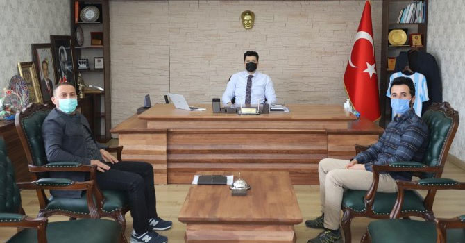 Ertuş'tan Kaymakam Kurt'a nezaket ziyareti