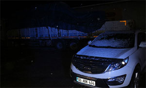 Karayolunda ulaşıma 'kar' engeli