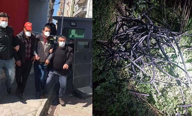 kablola çalan 6 şüpheli yakalandı